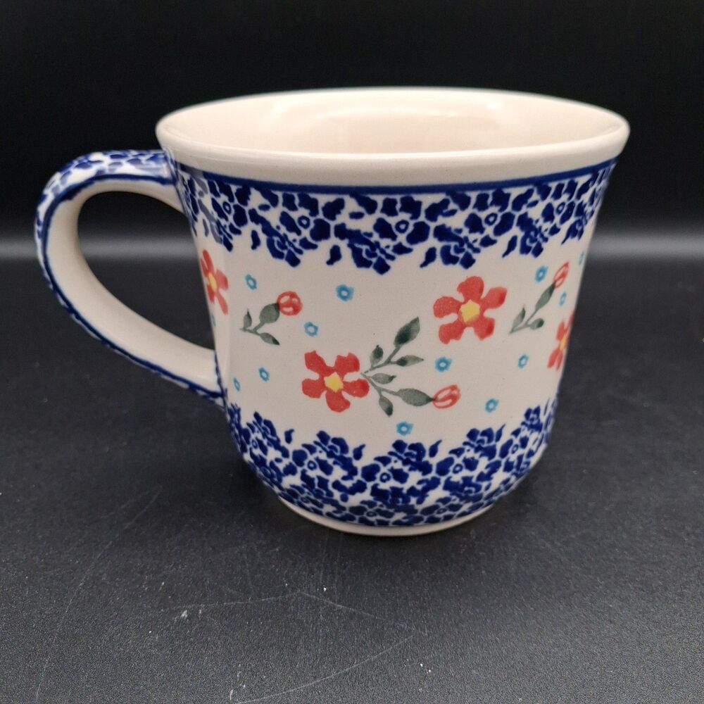 Polish Pottery 16 oz Coffee Mug by Zaklady Boleslawiec Polish Stoneware